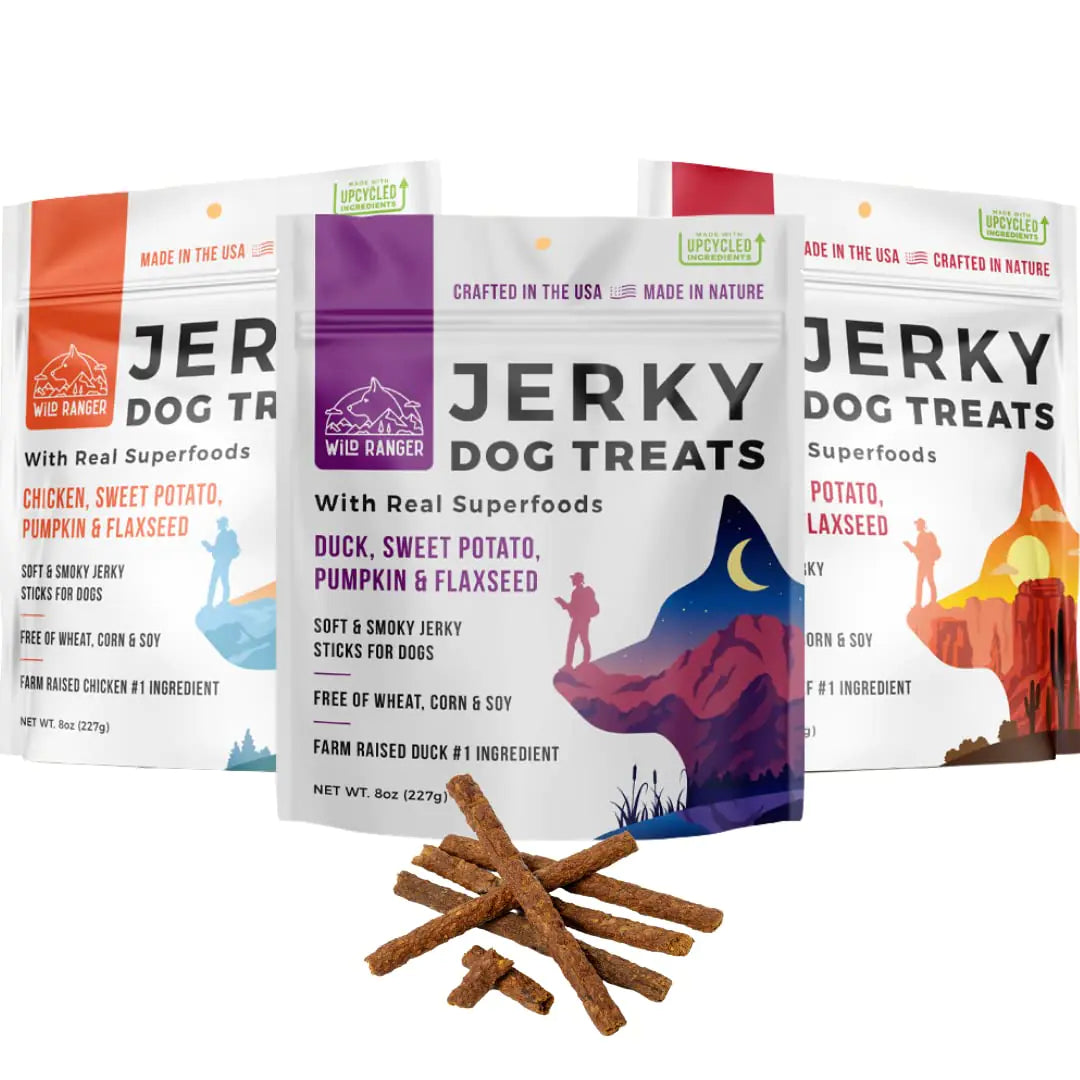 WILD NATURE All-Natural Jerky Dog Treats (Duck, Chicken & Beef)