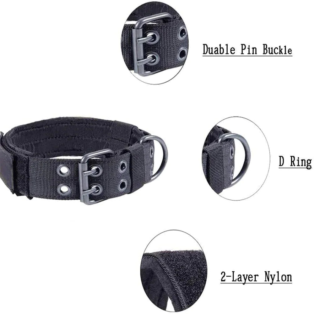 2″ Wide Tactical Dog Collar with Handle