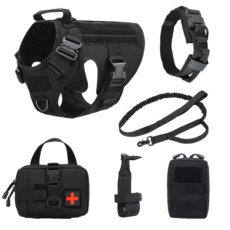 K9 Tactical Training Bundle – Full Dog Gear Kit (Harness, Leash & Pouch Set