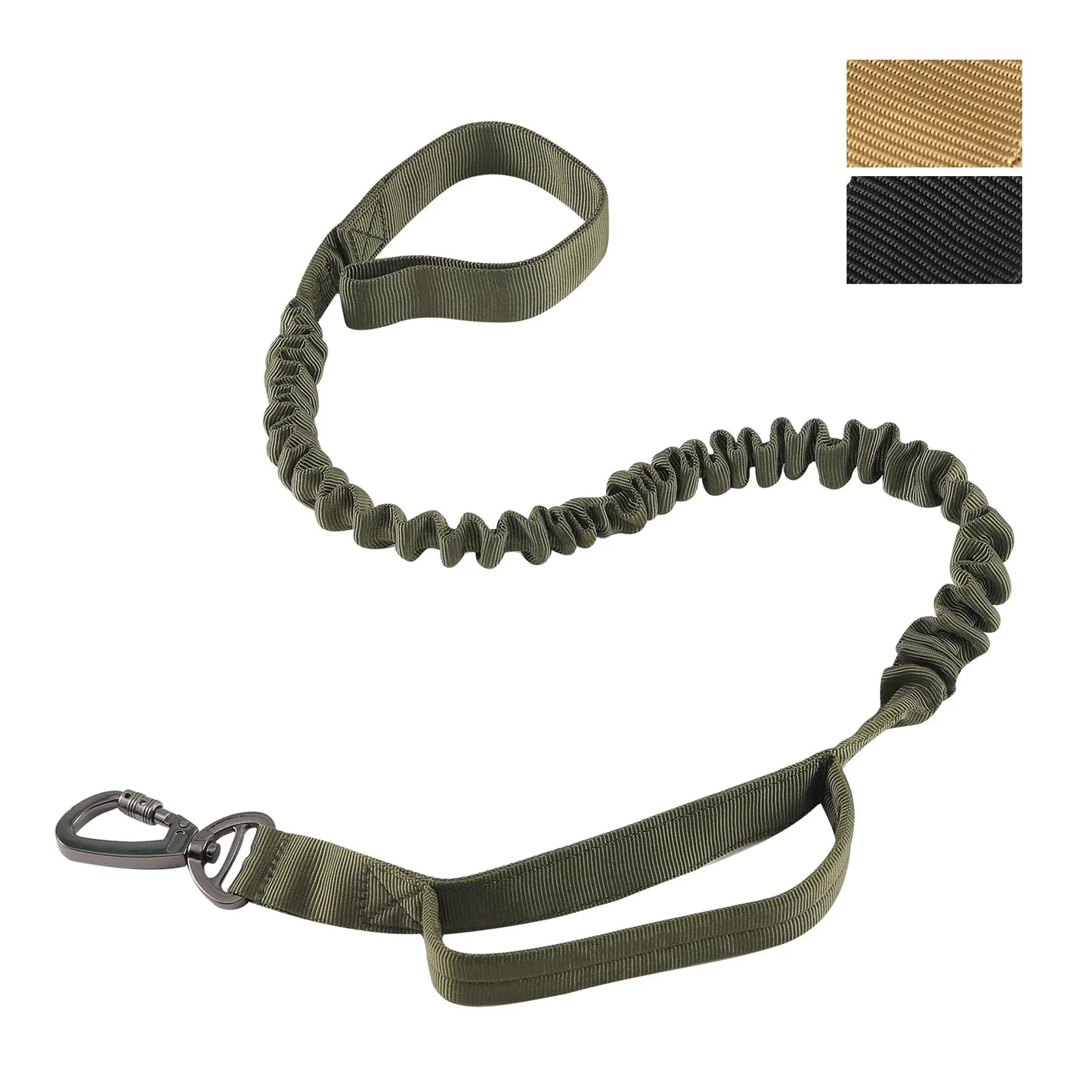 RHXOFYANG Tactical Dog Leash — Heavy Duty Bungee Lead with Dual Handles for Medium & Large Dogs