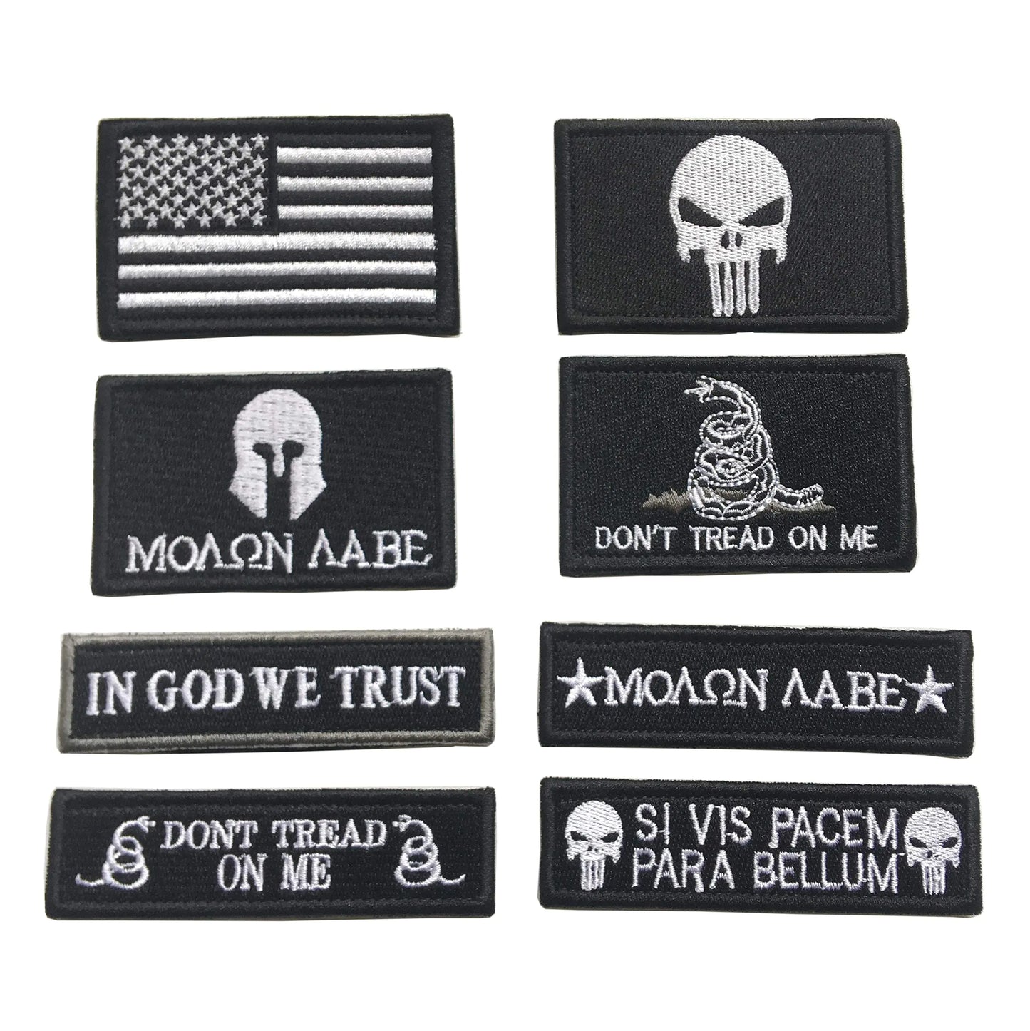 8-Piece Tactical Military Patch Bundle