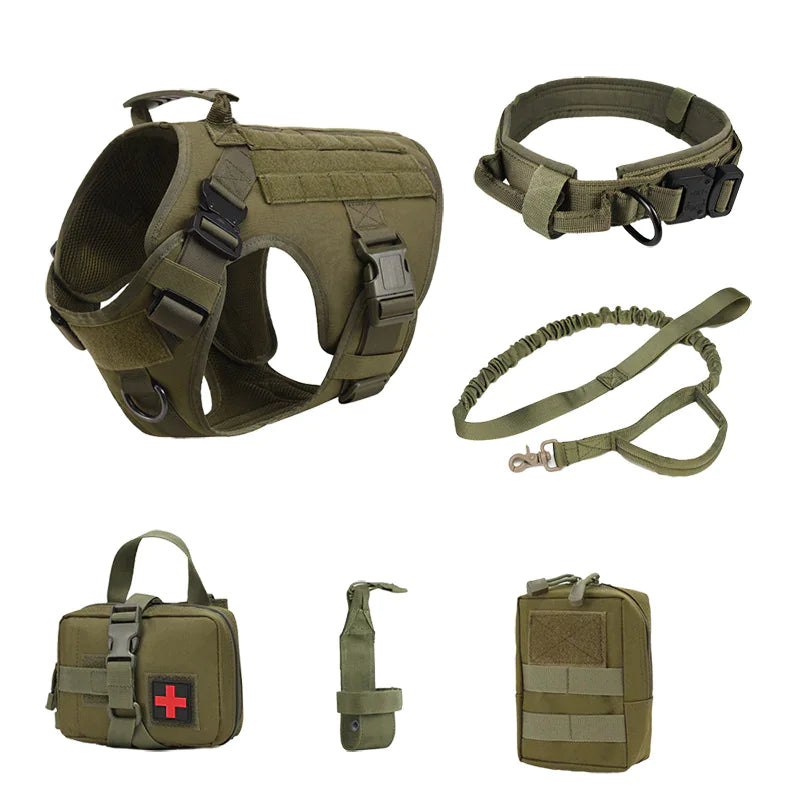 K9 Tactical Training Bundle – Full Dog Gear Kit (Harness, Leash & Pouch Set