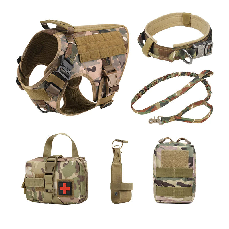 K9 Tactical Training Bundle – Full Dog Gear Kit (Harness, Leash & Pouch Set