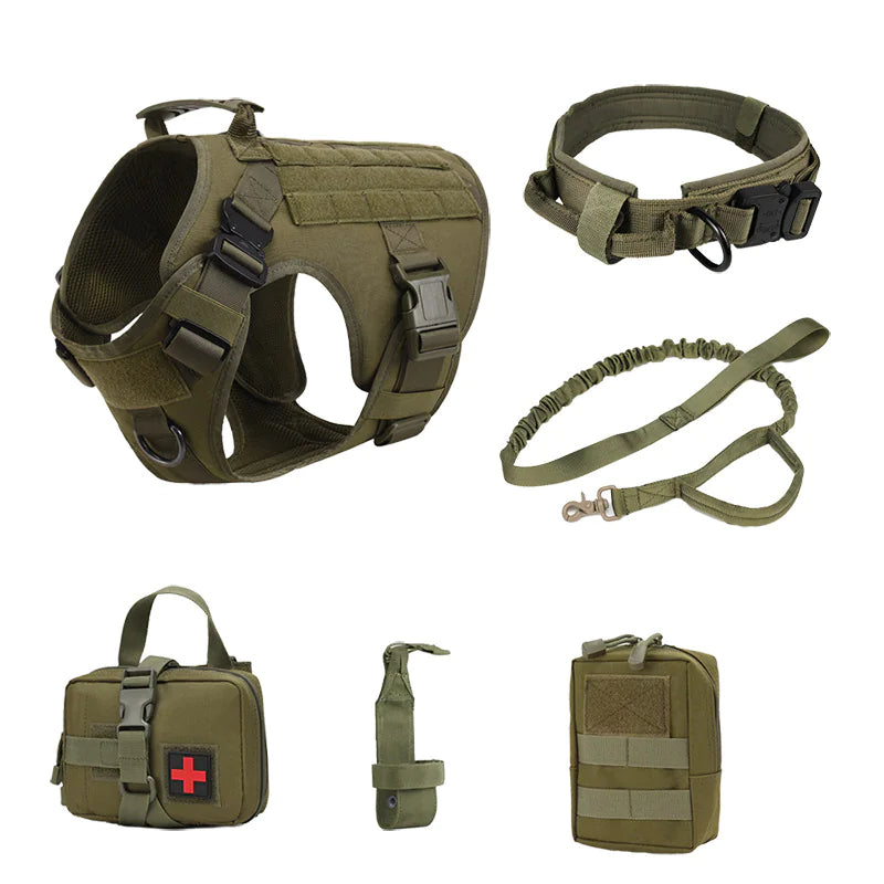 K9 Tactical Training Bundle – Full Dog Gear Kit (Harness, Leash & Pouch Set